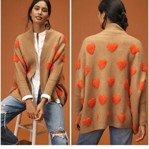 Anthropologie Heart Cardigan